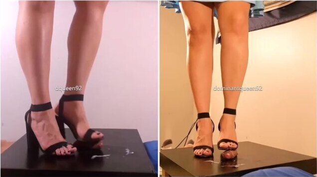 Amateur Heeljob in Sandals 5 with Post Orgasm Torture