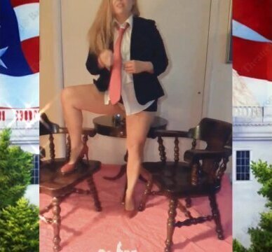 Donald Trump parody clip smoking drinking oval office