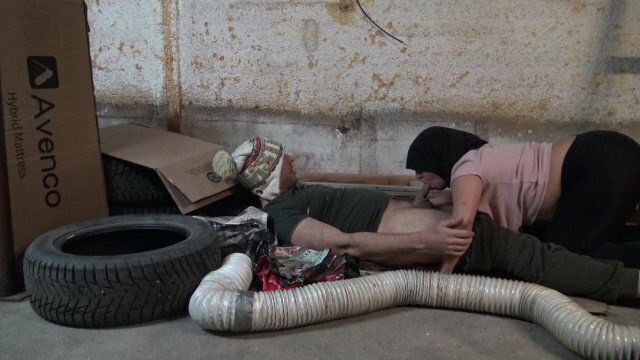 LUCKY HOMELESS GETS BLOWJOB