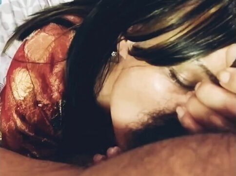 Super Hot House Wife Sucks Black Hairy Cock Close Up