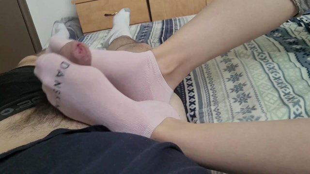 teen runs through boxers leads cumshot