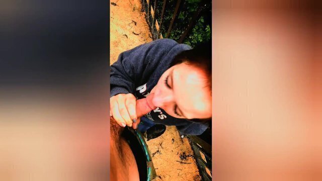 Fucking at public walking trail my step sister