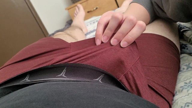 teases biting leading creampie