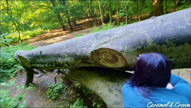 RISKY OUTDOOR FUCK - PAWG takes BBC in the FOREST