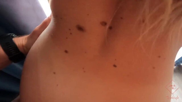 Neighbours watching? problem! Passionate blowjob fuck window Tenerife