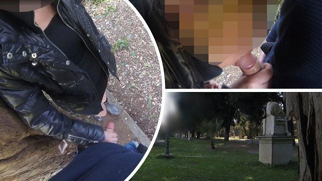 Dick flash stranger caught touching public helps masturbate risking MissCreamy