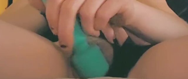 Vibrating this little pussy