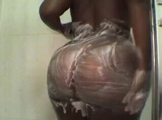 bbw great ass ebony in the shower
