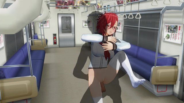 HENTAI Schoolgirl can't stop fucking train