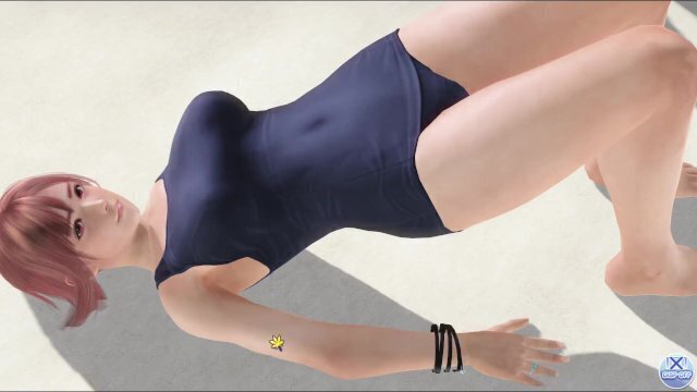 Alive Xtreme Venus Vacation Honoka Blue Navy Scoop Neck Fanservice Appreciation