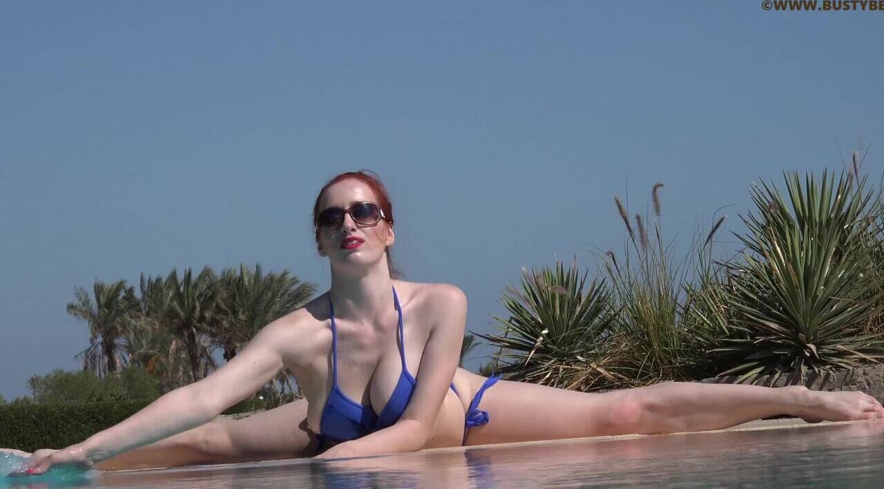 Flexible Stretching At The Pool Outdoor In Bikini - Watch4Fetish