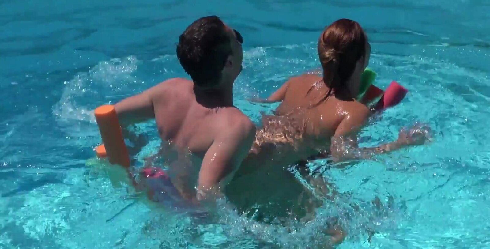 Group fucking pool with naughty Chrissy Spanelka