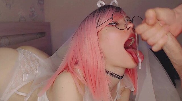 THE BRIDE CHEATED ON HER HUSBAND WITH HIS BEST FRIEND AND GOT CUM ON AHEGAO FACE
