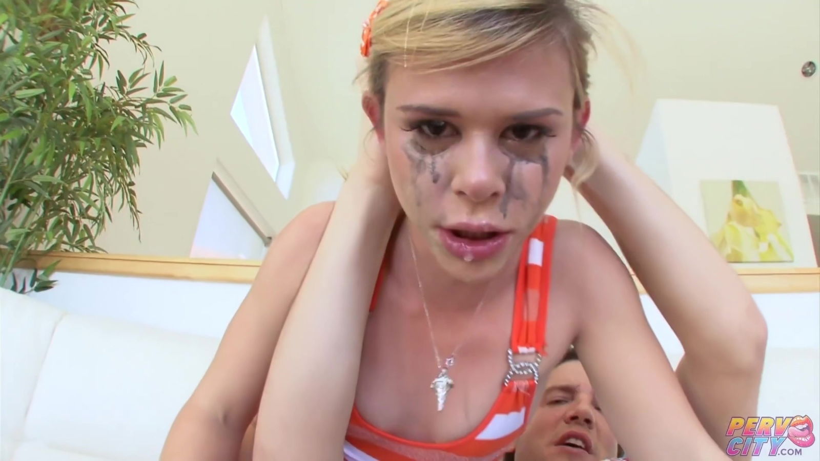 Elizabeth Bentley In Blonde Gagging Spitting Deepthroat
