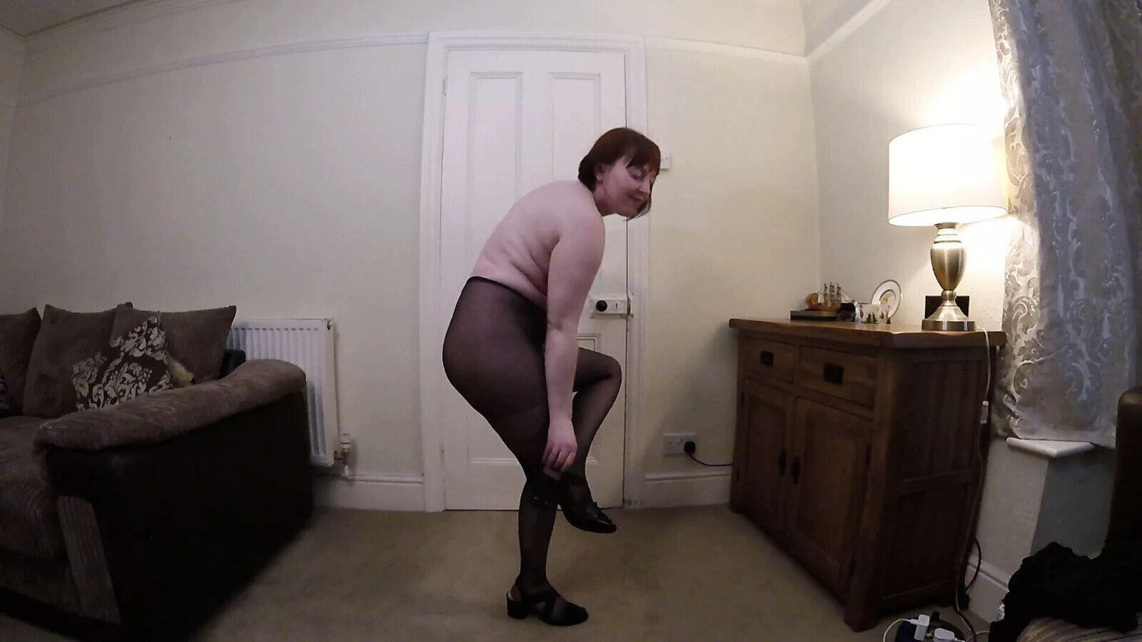 Sexy Dress pantyhose striptease