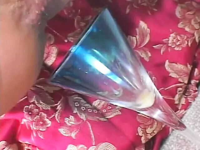 Hottie uses beads dildos