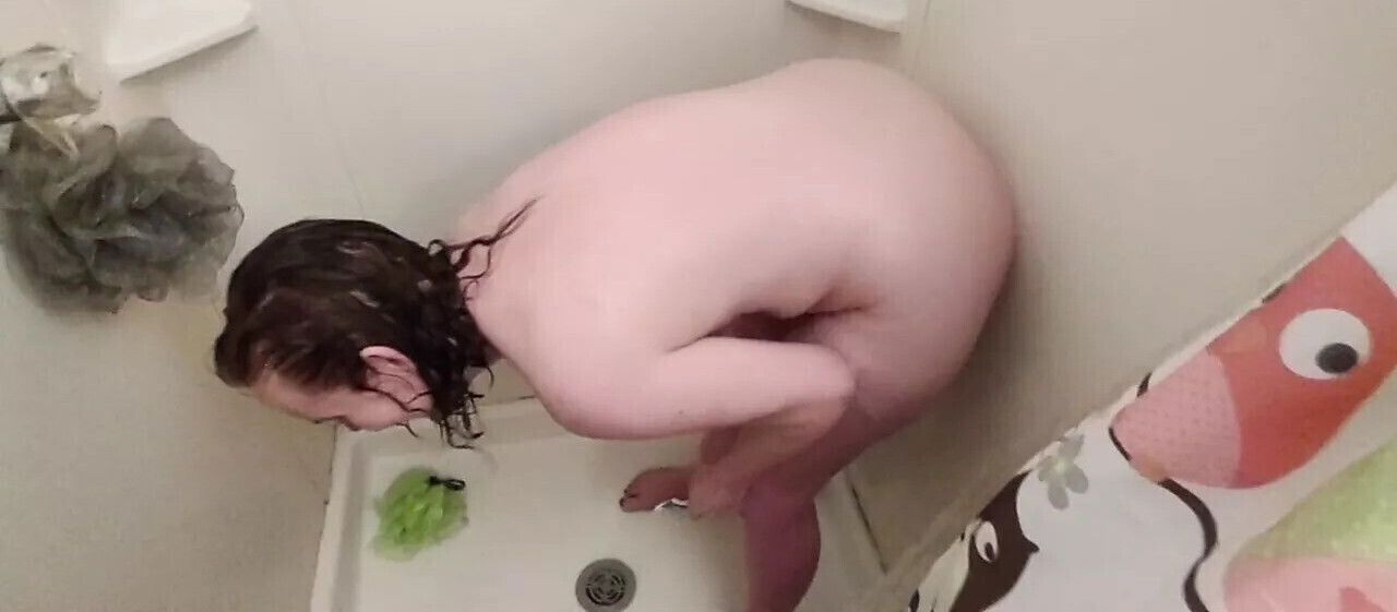 Catching wife fucking dildo shower
