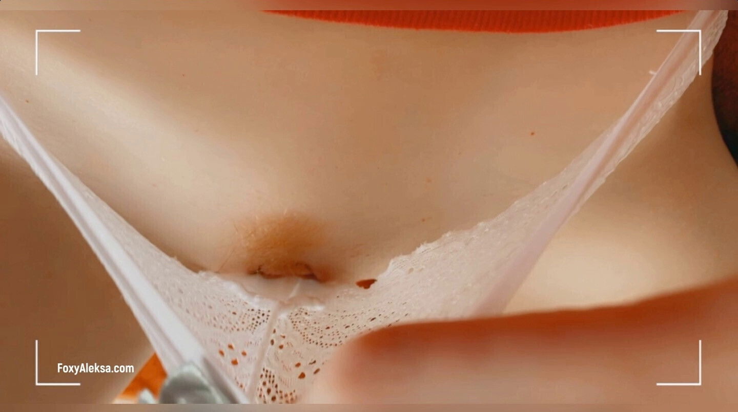 Petite girl masturbating panties. Transparent panties, rubbing hairy pussy gets orgasm. tight