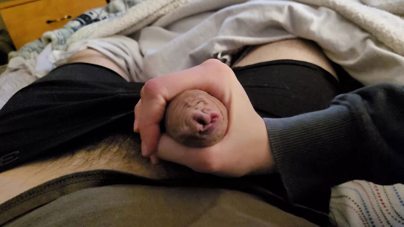 teen teasing through boxers orgasm cumshot