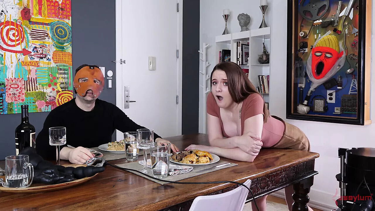 Cum-hungry spanked machine