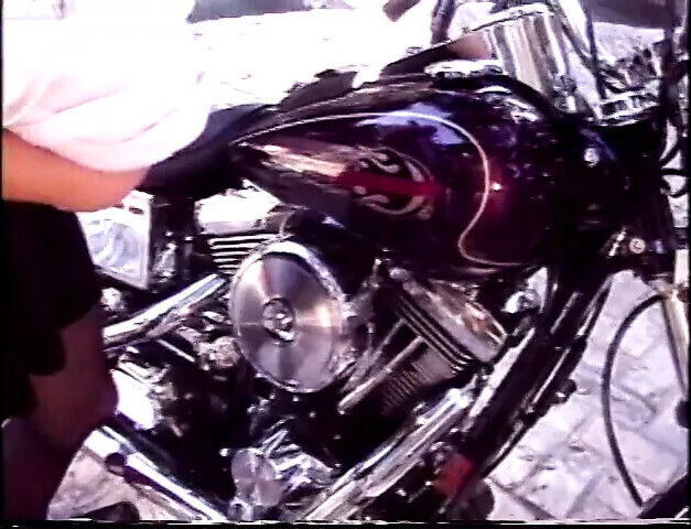 Young blonde biker slut gets tight pussy banged with hard schlong long haired stud