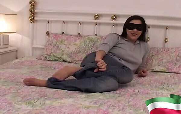 brunette masturbates enjoys vibrator