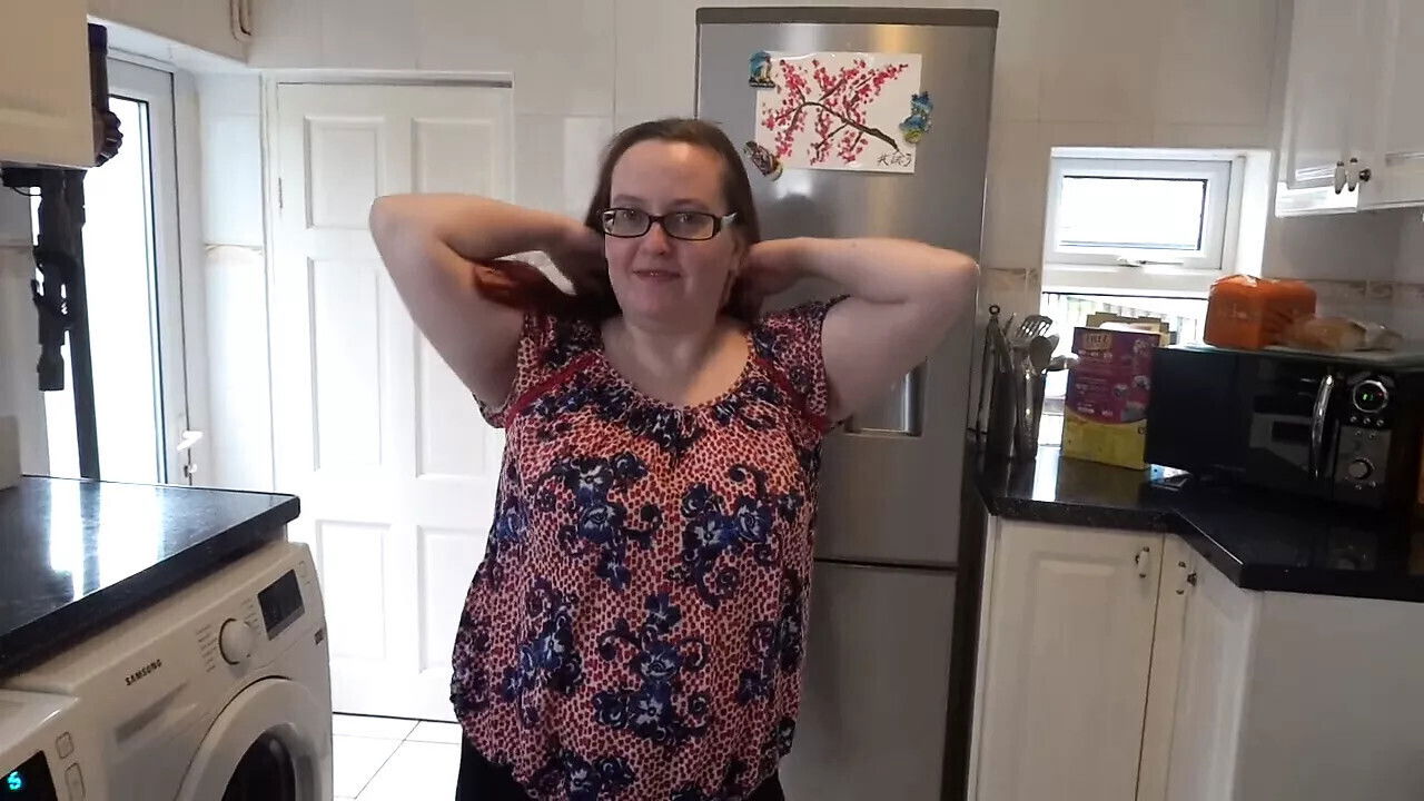 Wife Stripping Naked Kitchen