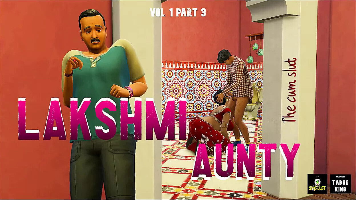 Hindi Part Desi Satin Silk Saree Aunty Lakshmi Cheating husband Wicked Whims