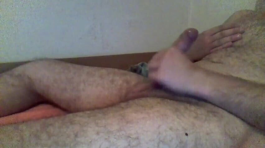 chubby uncut wank and and cum