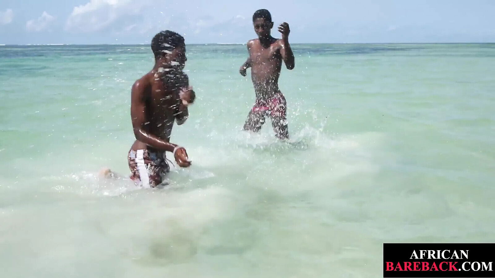 Sucking black twink bred from behind erotic action