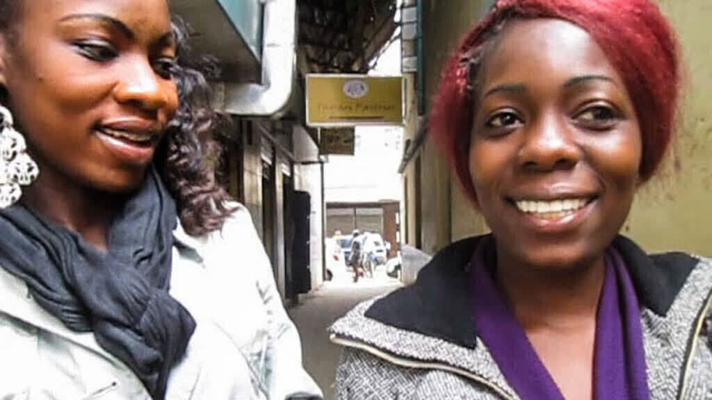 Naughty African lesbian teens talking about PUSSY eating public