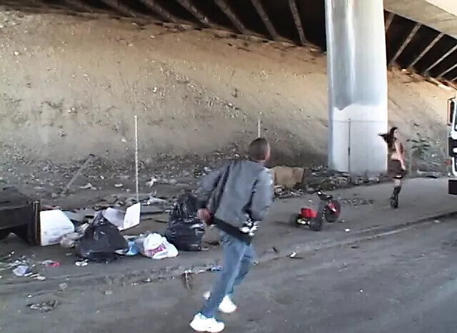 Horny young black gets head nails