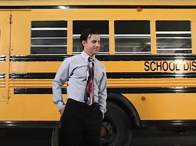 horny teachers make sandwich with lusty schoolgirl near parked