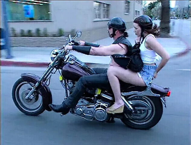 Lucky biker picks sexy young brunette slut fucks hard doggystyle