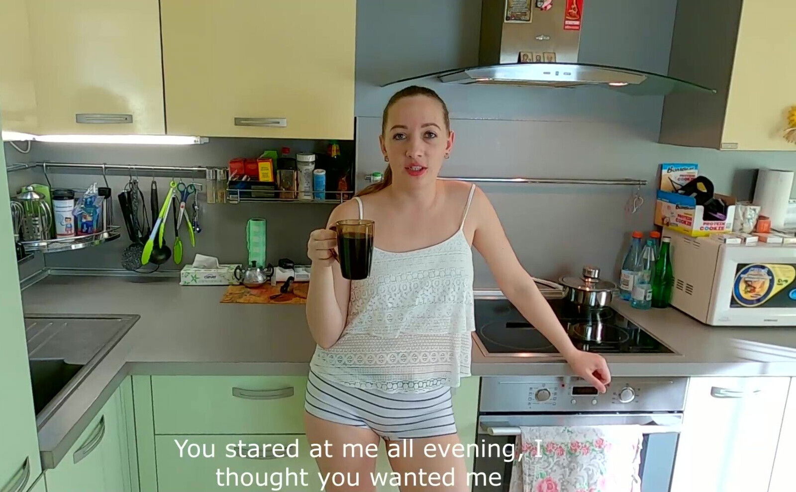 Lustful wife seduced husband's friend while home huge creampie