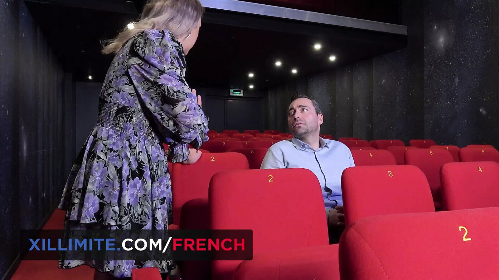 Victoria Beauregard with theater teacher