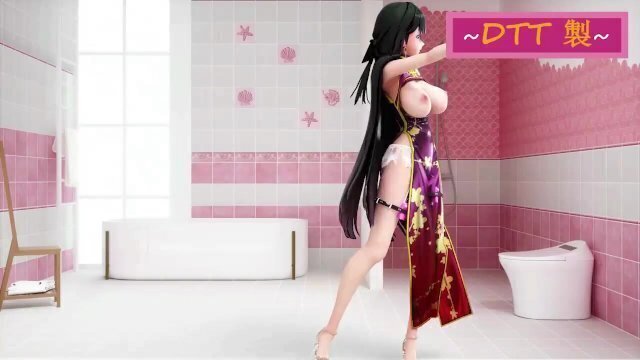 HONKAI IMPACT RAIDEN HENTAI DANCE UNDRESS BOOBS CHINESE DRESS SOFT BLACK HAIR COLOR