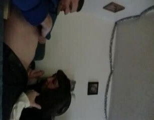 My wife gagging on my cock