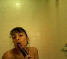 boobs latin girl martubating shower with dildo