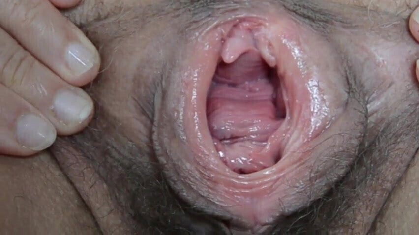 Wet and Hairy gaped pussy