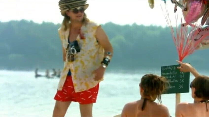 Anke Engelke am Strand