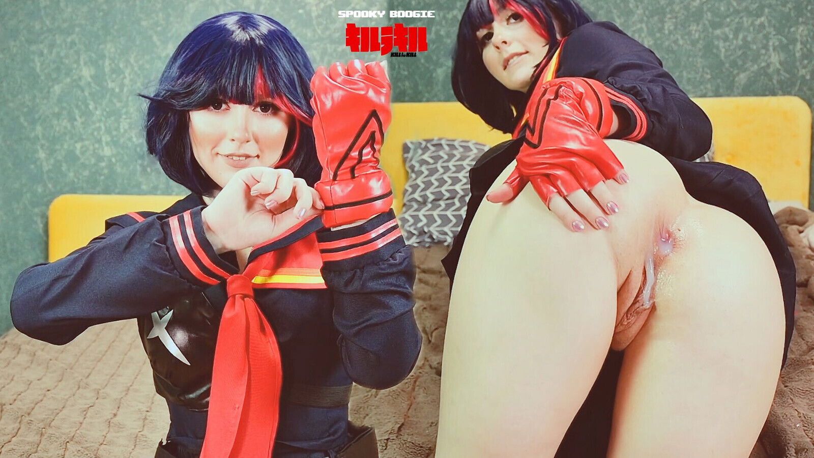 Ryuko Matoi fucked Naked Teacher holes until creampie Cosplay Spooky Boogie