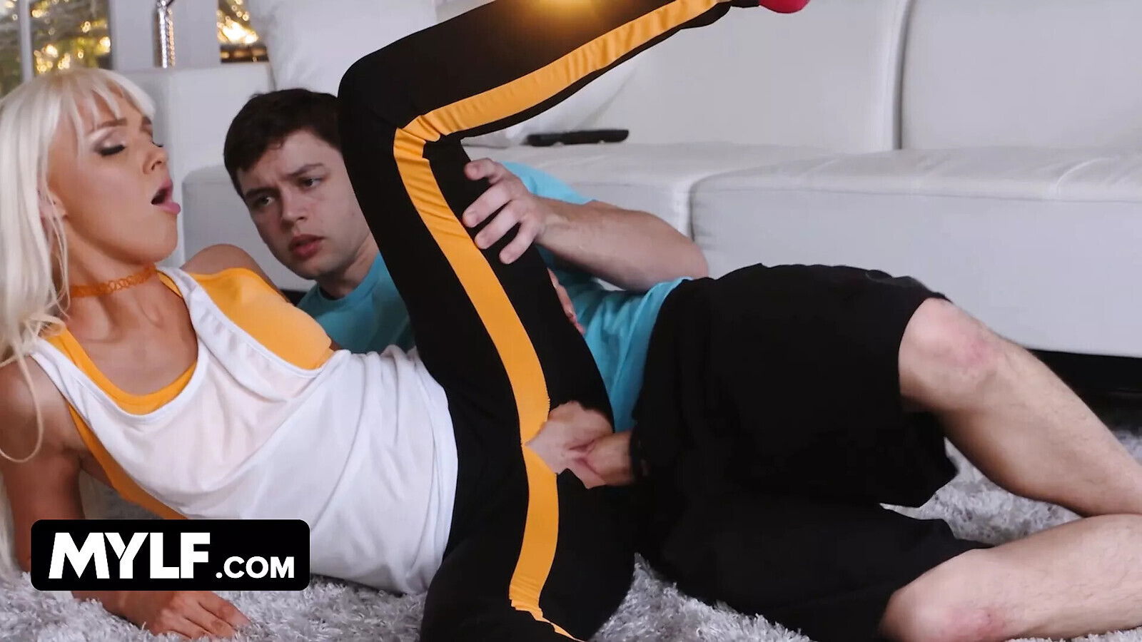 Mylf Naughty Blonde Milf Seduces Young Stud Makes Shove Boner Inside Pussy