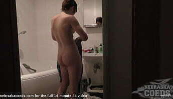 wall style voyeur video girl just hanging naked home masturbating