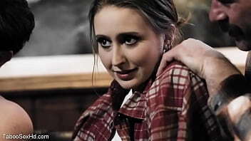 Girl double fucked by nasty neighbors