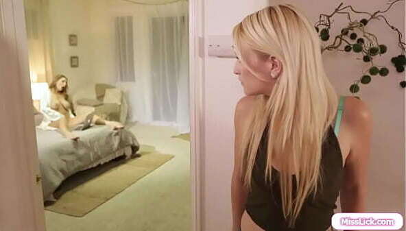 MissLick.com Stepdaughter catch stepmom masturbating