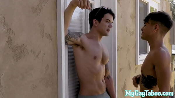 Latin jock barebacked sturdy stepbro till getting facial