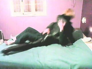 Leather outfit sex (no sound)