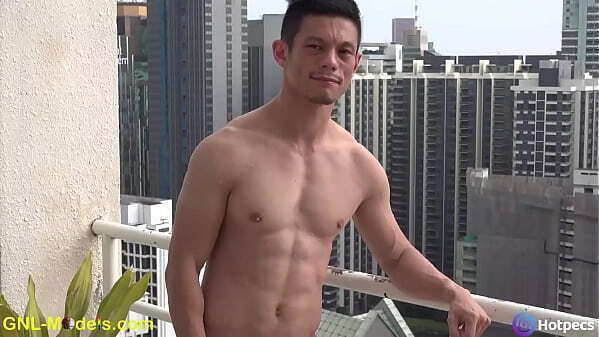 Model with great Fitness enjoying photo shoot pool!