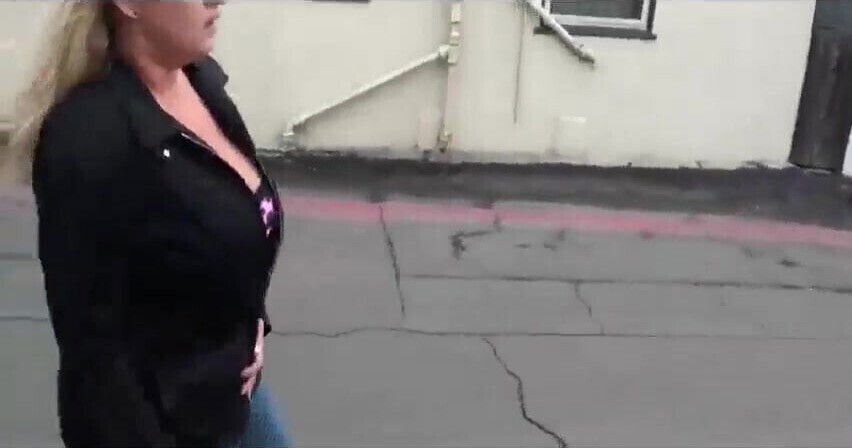 big natural tits milf suck cock in public